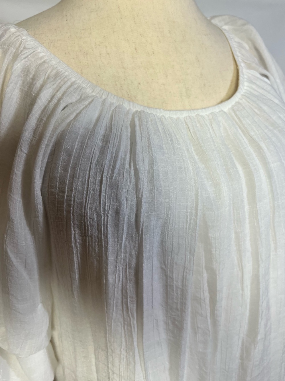 Indigo Rose White Ruffle Sleeve Gauze Dress - Picture 2 of 5